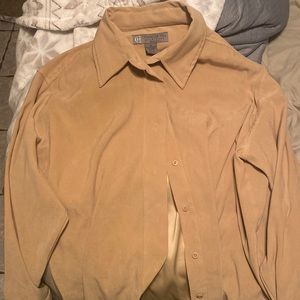 Tan long sleeve button up